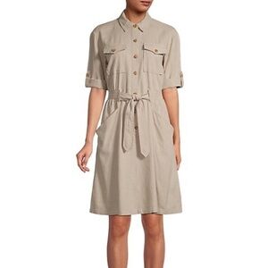 Calvin Klein Linen Summer Shirt Dress